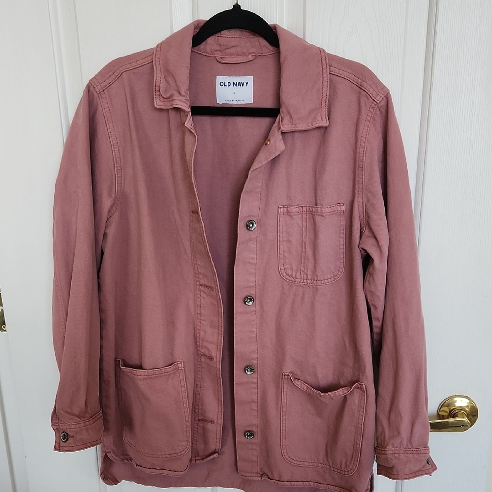 Old Navy Women's Dusty Rose Button-Up Jacket Size S